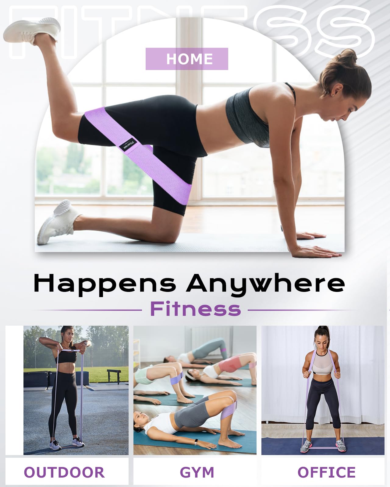 Fitense Juego de bandas de resistencia de tela