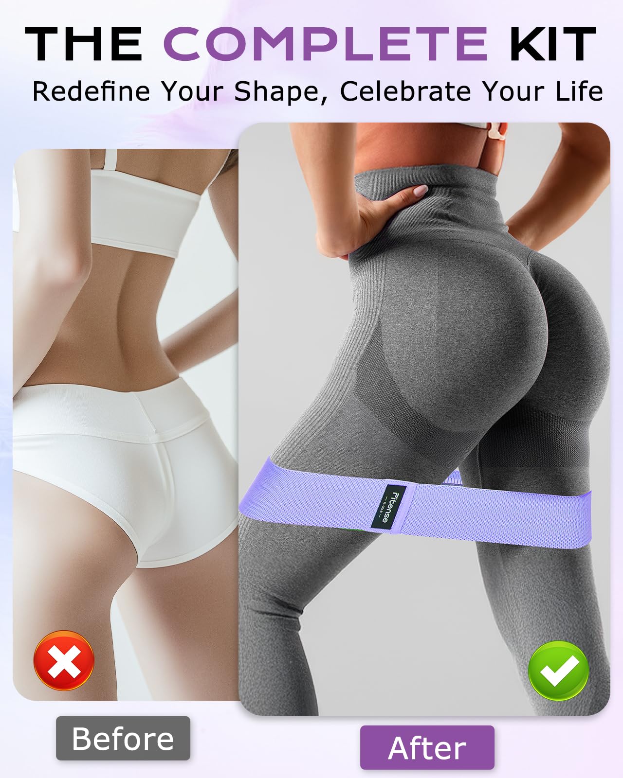 Fitense Juego de bandas de resistencia de tela